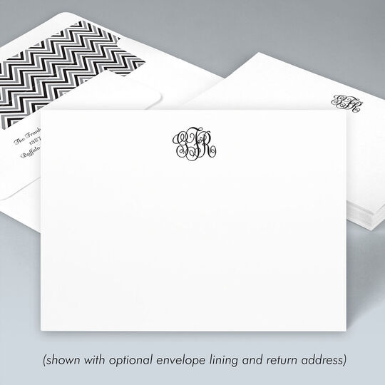 Script Monogram Correspondence Cards